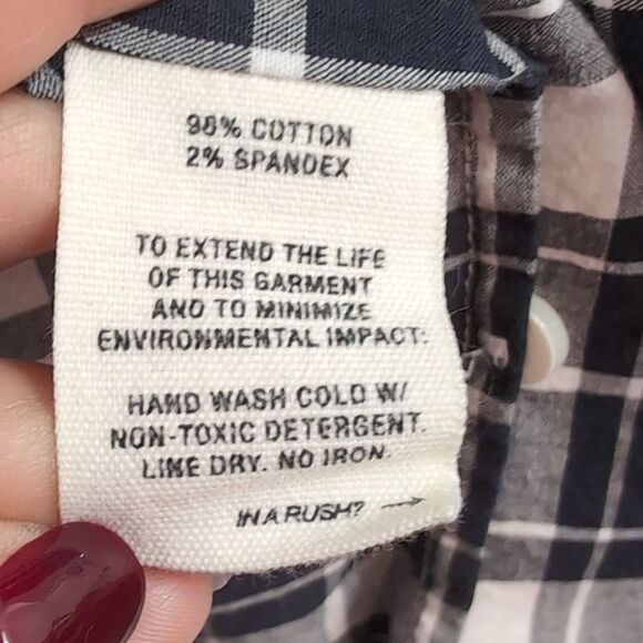 Alex Mill Plaid Popover Tunic Top Sz M - Picture 6 of 10